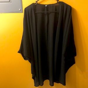 Black sheer coverup, XL, New York and company